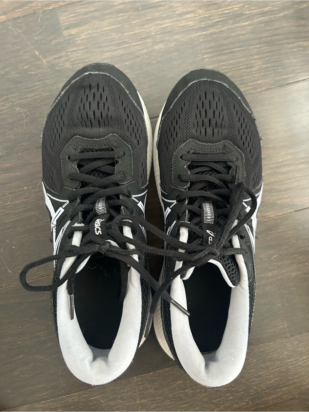 Women’s Black Running Shoes with White Accents - Picture 2 of 4